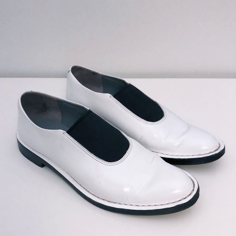 Alexander Wang Darla White Patent Leather Oxfords